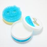 PowErase Gel opened with Blue Scrub Mommy