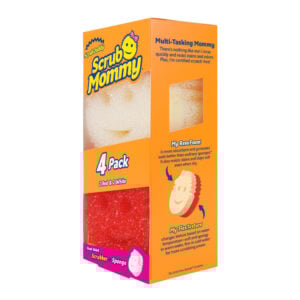 Scrub Mommy 4ct with Free Daddy in packaging left view
