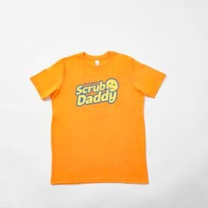 Front of Scrub Daddy T-Shirt- Orange