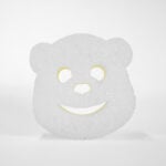 Front View of Scrub Mommy polar bear shaped sponge